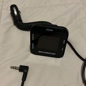 Scosche audio adapter, audio connector- car charge port.